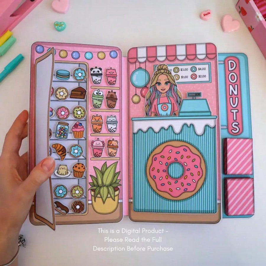 Art Craft 3 Year Old - Donut Shop Pretend Play Kit, DIY