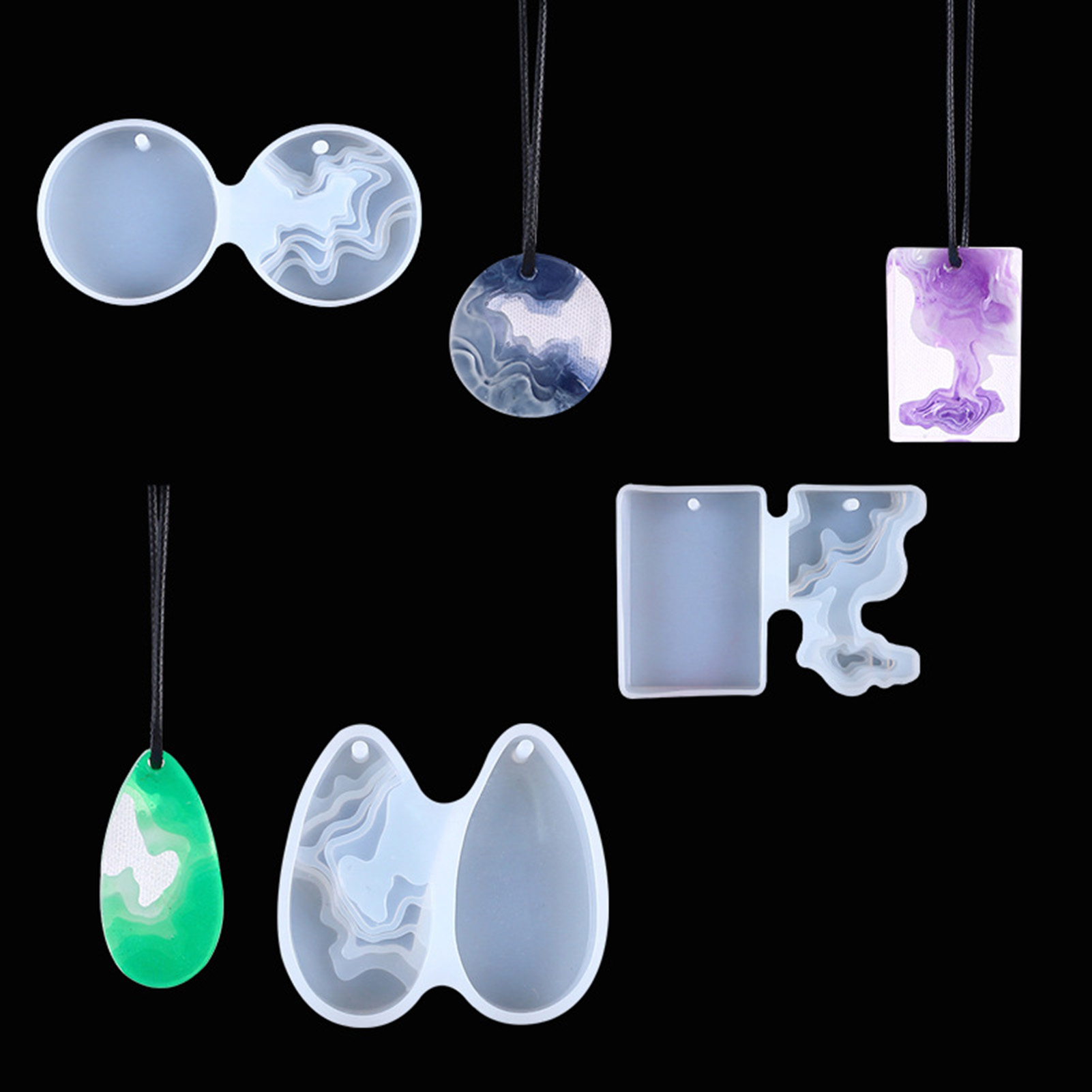 Art Craft Show - 3pcs DIY Crystal Mold Set Round