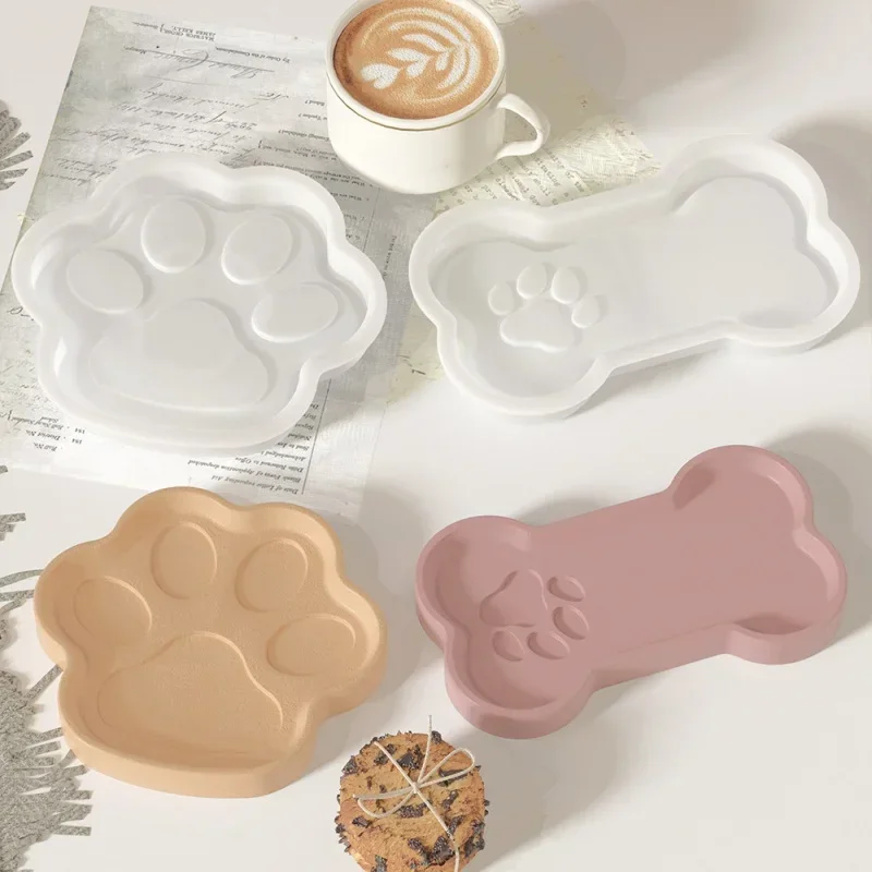 Art Craft Show - Diy Dog Bone-shaped Tray Gypsum Silicone