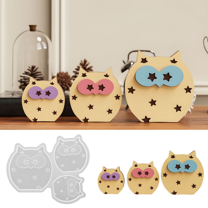 Art Craft Show - Owl Desktop Ornament Silicone Mold DIY