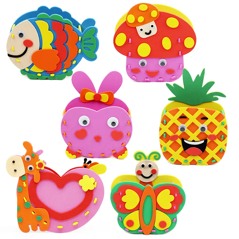 Art Craft For Kindergarten - 2pcs DIY Cartoon Pen Container Children