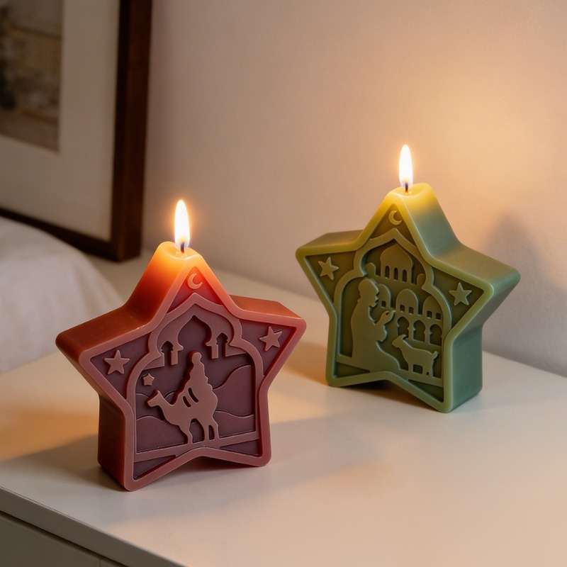 Art Craft Show - mosque candle mold soft star moon