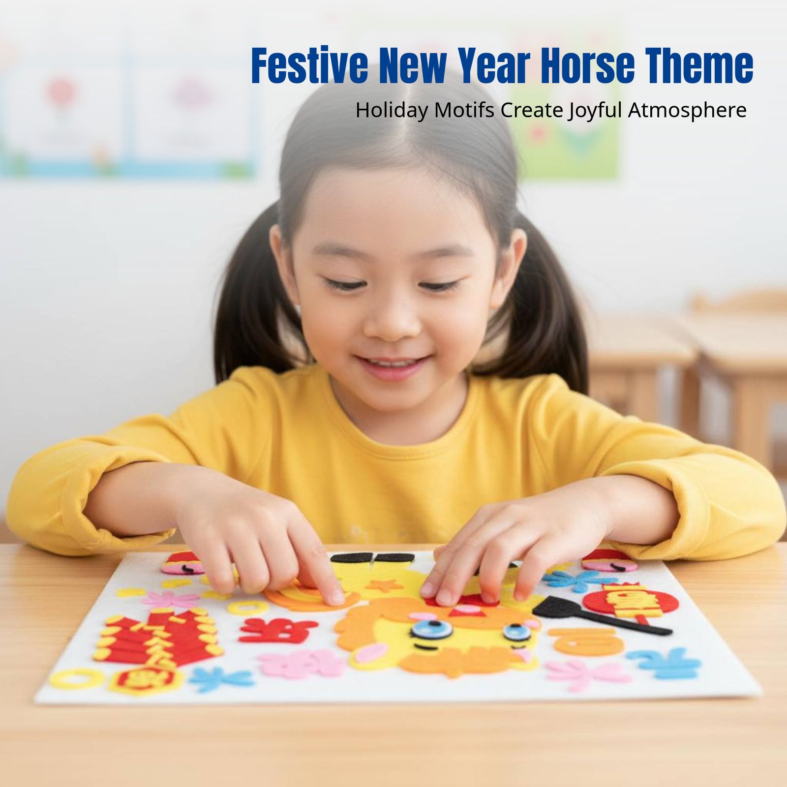 Art Craft For Kindergarten - 2026 New Year DIY Fabric Art