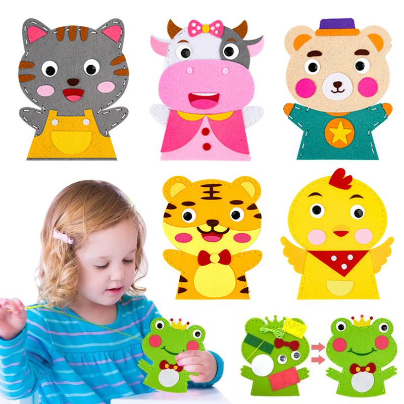 Art Craft 3 Year Old - Cute Cartoon Animal Hand Puppet Children
