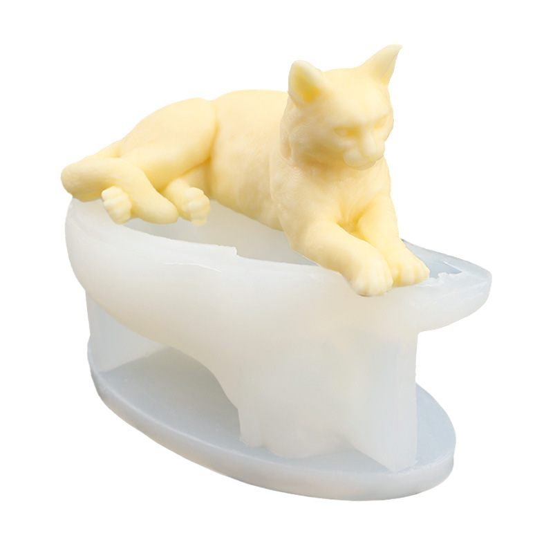 Art Craft Show - Creative Lying Cat Silicone Mold DIY