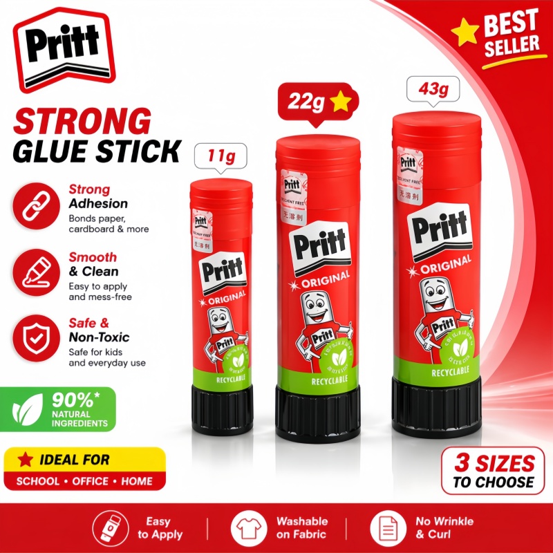 Art Craft 5 Year Old - Original Pritt Glue Stick Non-Toxic Washable