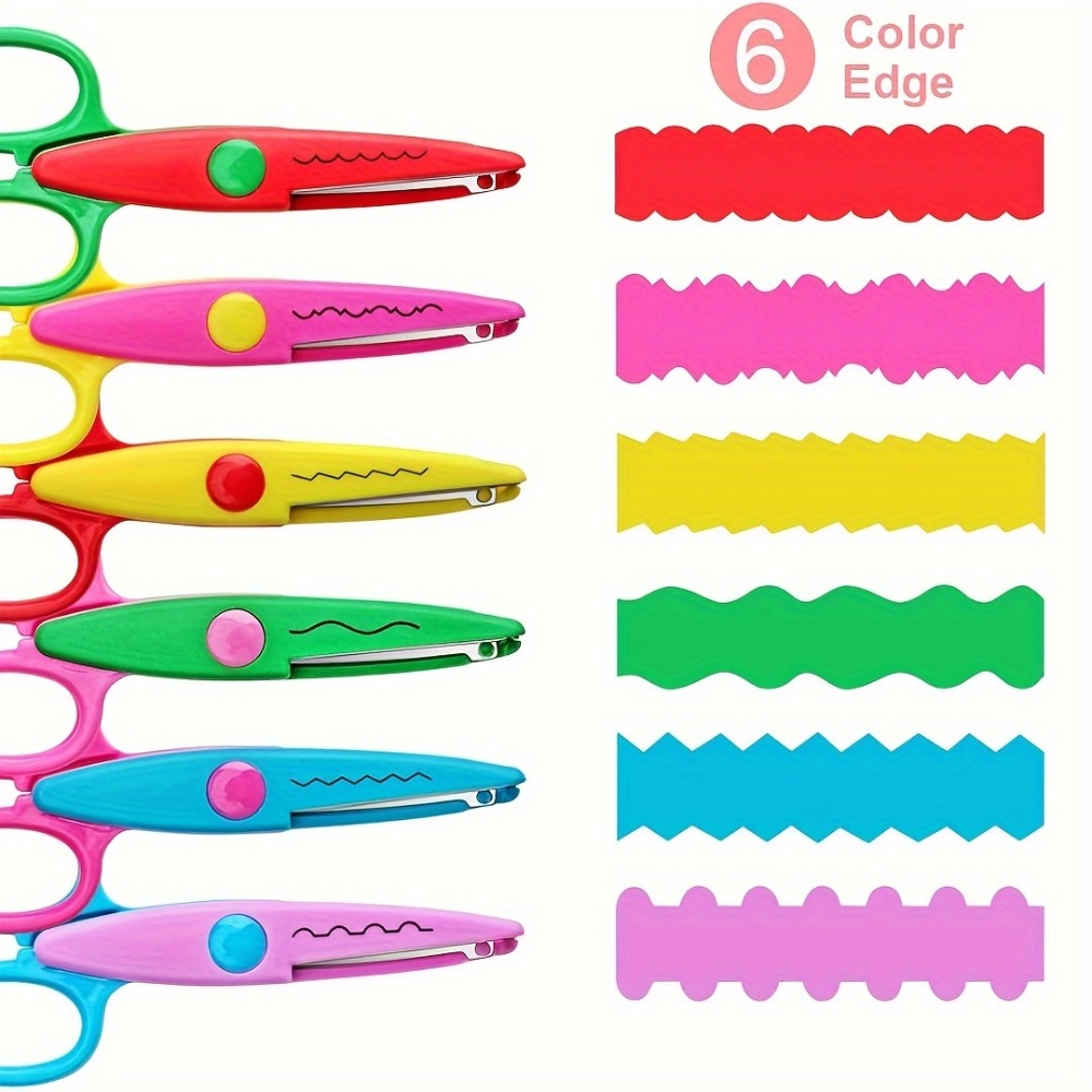 Art Craft 5 Year Old - 6Pcs/Set Decorative Wavy Scissors - PP