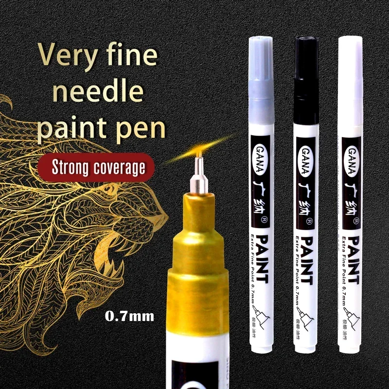 Illustration Marker Set - 4Pcs/set Oil Based White Black Permanent