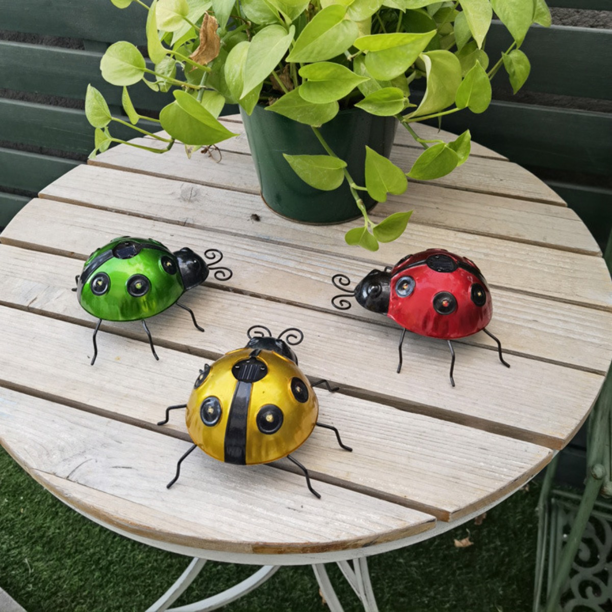 Art Craft Ladybug - New Solar Iron Art Ladybug Creative