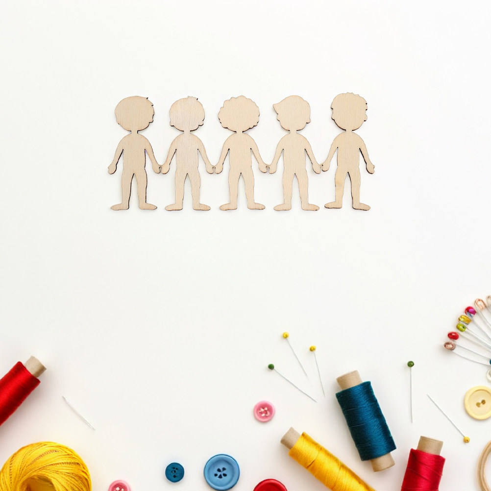 Art Craft For Kindergarten - 100Pcs Kids Painting Cutouts Unfinished Smooth