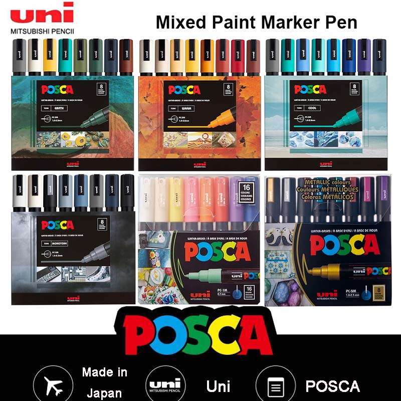 Art Craft 5 Year Old - Uni Posca Color Markers Set Full