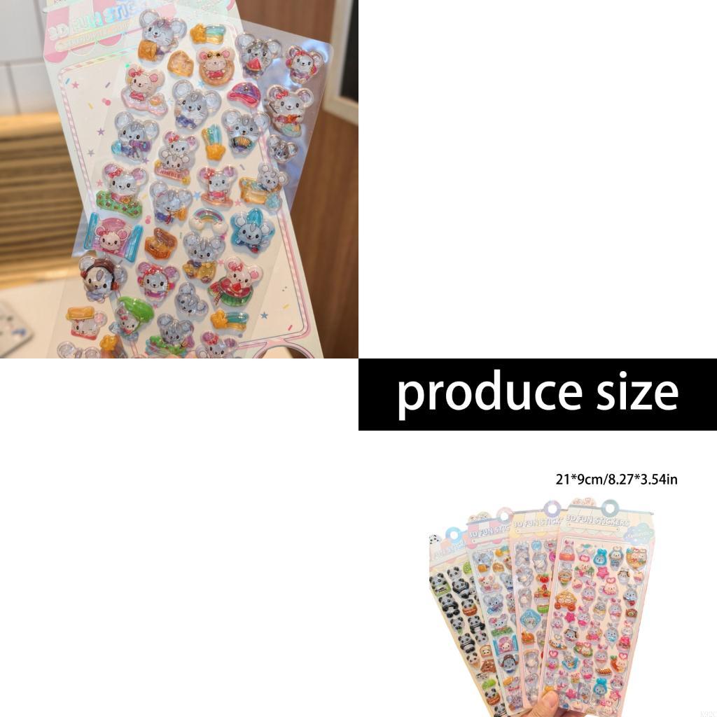 Art Craft 3 Year Old - Embossed Animal Sticker Adhesive PVC Resin