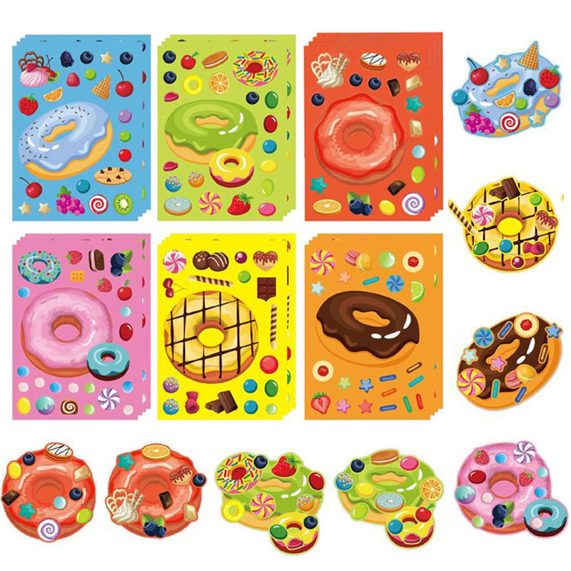 Art Craft 5 Year Old - Make a Face Donut Stickers for