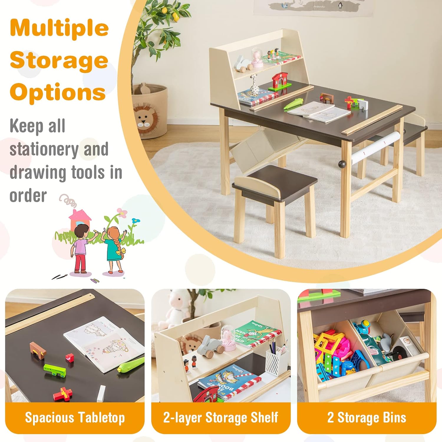 Kids Art Table and Chair Set,  - Art Craft 3 Year Old recension och pris