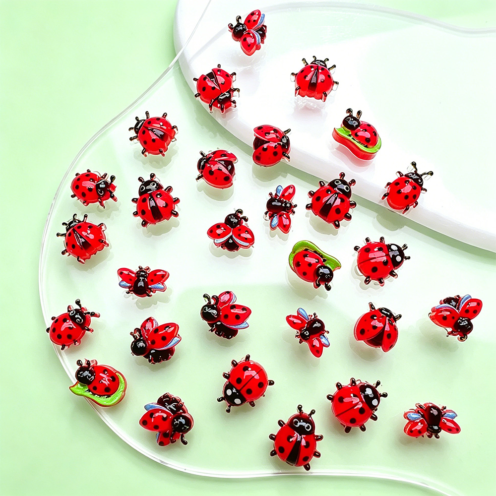 50pcs Cute Cartoon Ladybug Nai - Art Craft Ladybug recension och pris