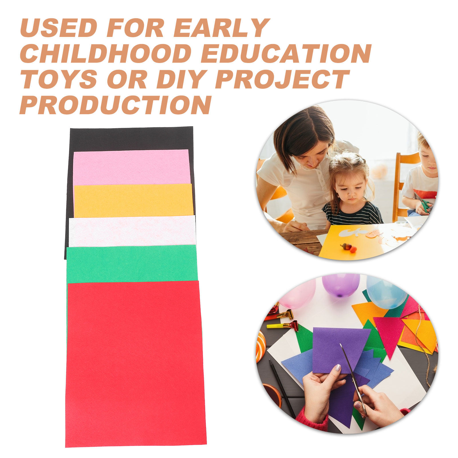 6 Sheets Kids DIY Non-Woven Cl - Art Craft For Kindergarten recension och pris