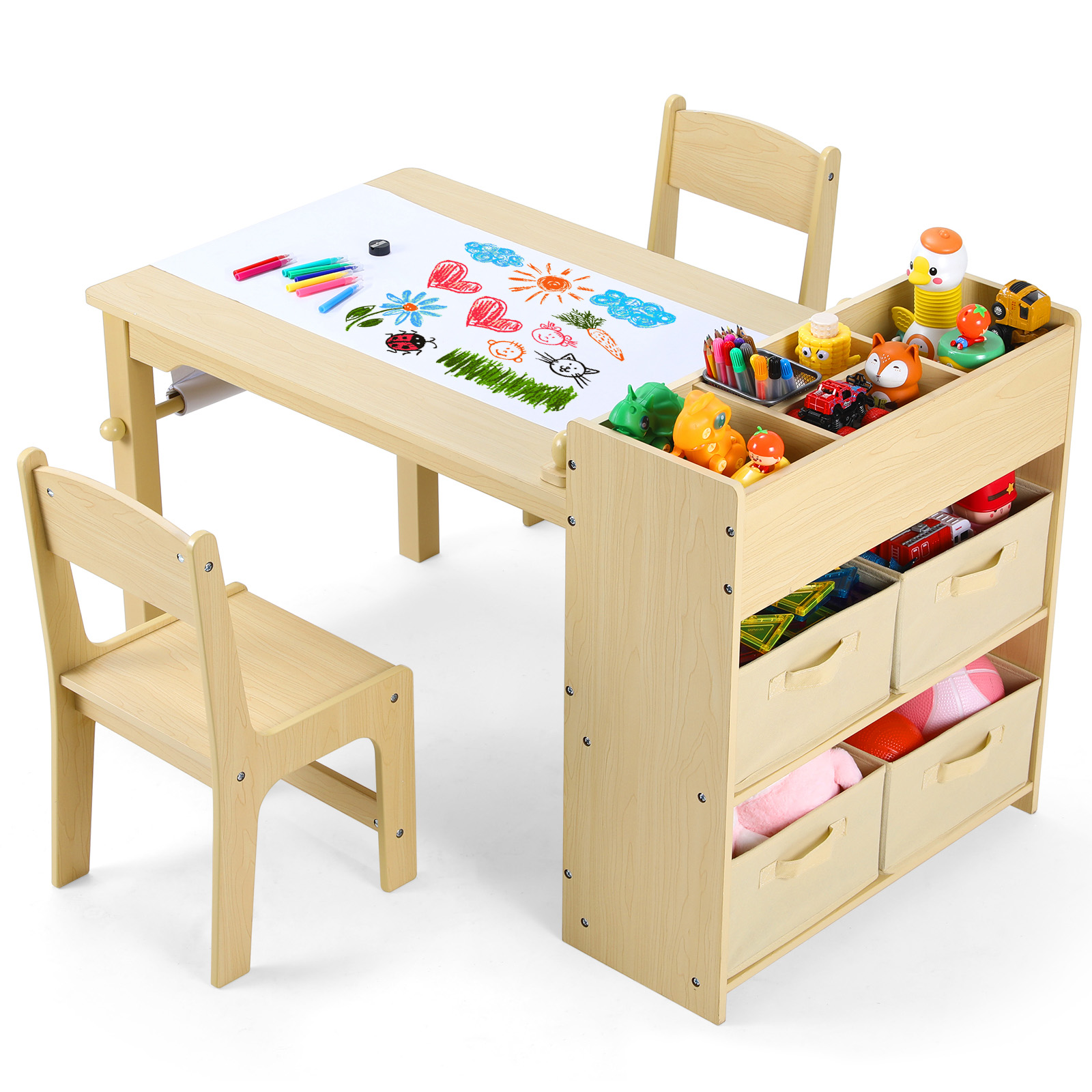 AOOU Kids Art Table and 2 Chai - Art Craft For Toddlers recension och pris