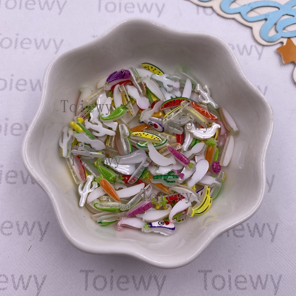 100pcs Resin Colorful Glitter  - Art Craft Vegetables recension och pris