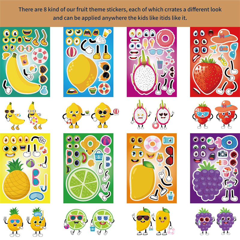 6-24sheet Make Your Own Fruit  - Art Craft 5 Year Old recension och pris