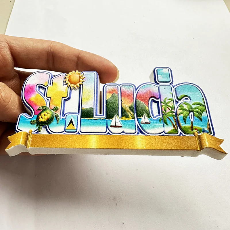 St. Lucia West Indies, Beach 3 - Art Craft Magnet recension och pris