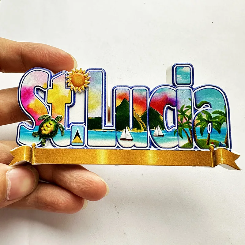 St. Lucia West Indies, Beach 3 - Art Craft Magnet recension och pris