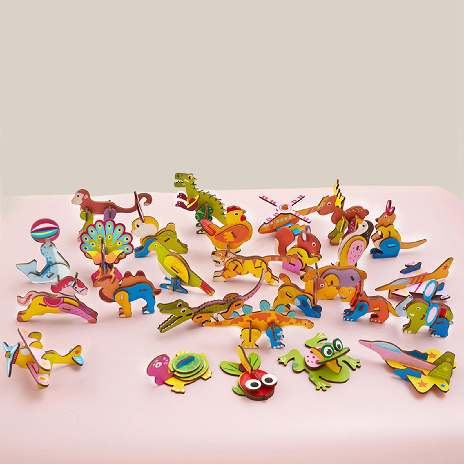 3D Cartoon Wooden Insert Puzzl - Art Craft For Kindergarten recension och pris