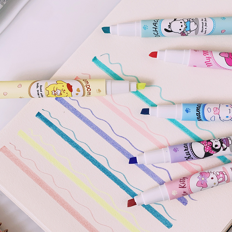 6Pcs Sanrio Hello Kitty Highli - Illustration Marker Set recension och pris