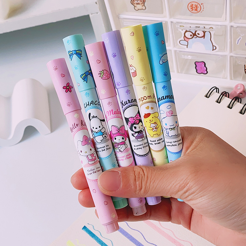 6Pcs Sanrio Hello Kitty Highli - Illustration Marker Set recension och pris
