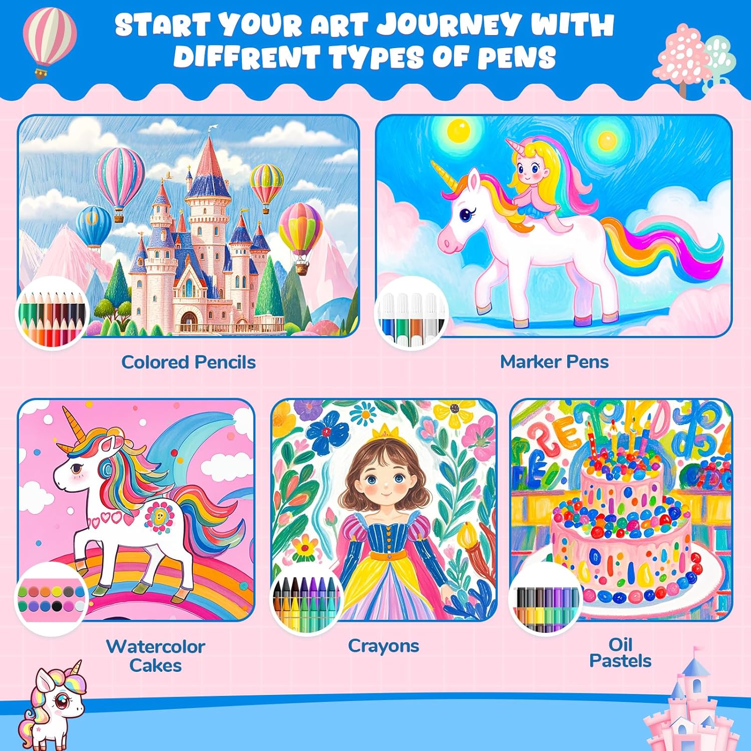 Coloring Book Set for Kids, Di - Illustration Marker Set recension och pris