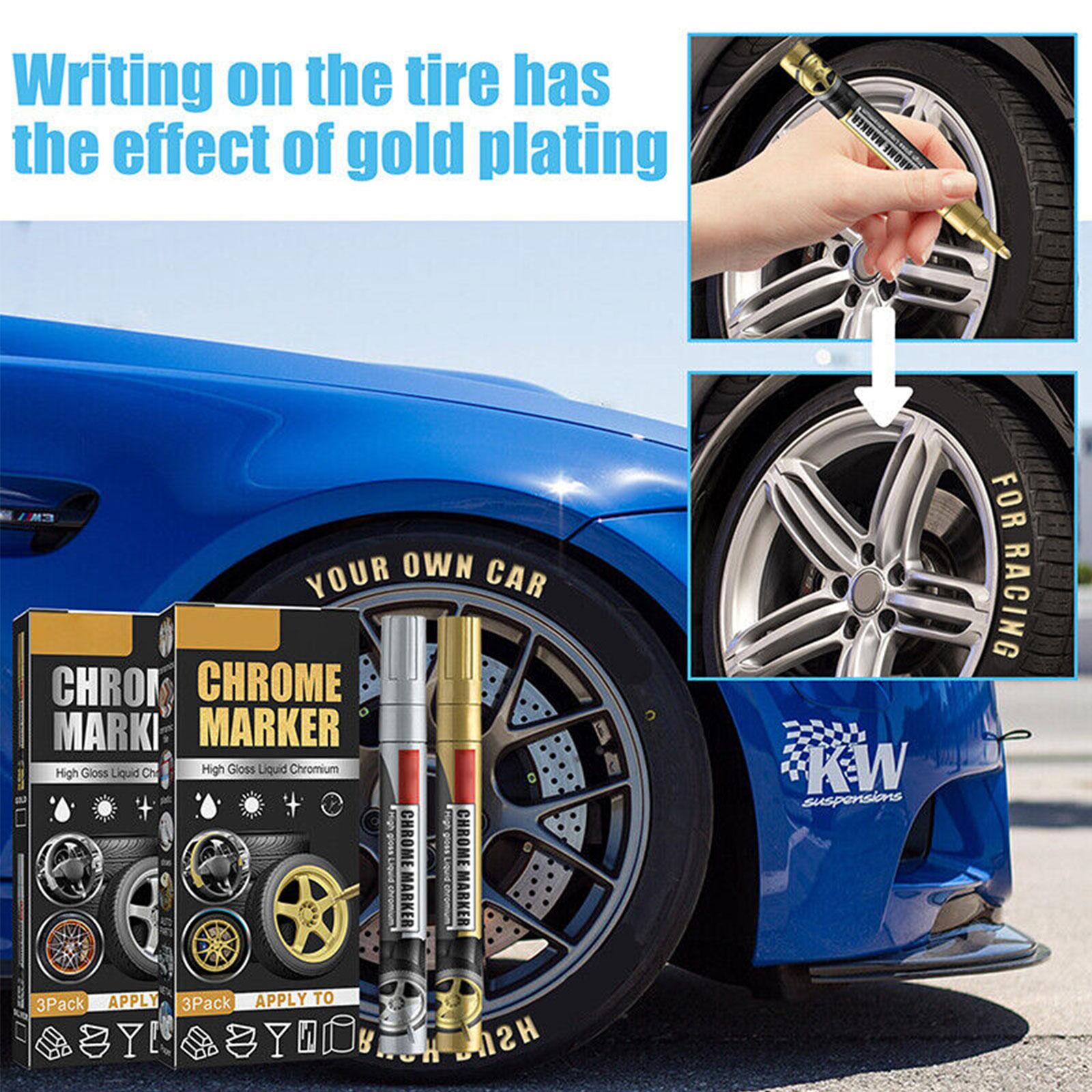 3Pcs/Set Chrome Marker Pen Car - Illustration Marker Set recension och pris