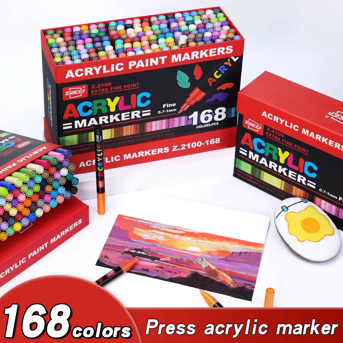 36-240 Colors Acrylic Paint Ma - Illustration Marker Set recension och pris