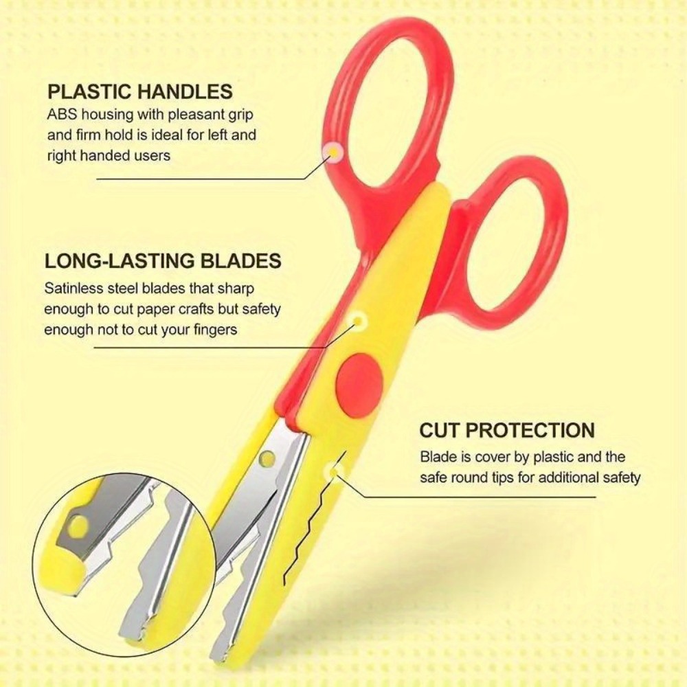 6Pcs/Set Decorative Wavy Sciss - Art Craft 5 Year Old recension och pris