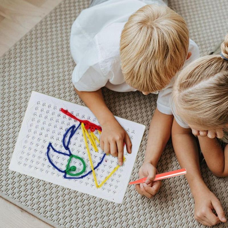 Thread Board For Kids Colorful - Art Craft For Toddlers recension och pris