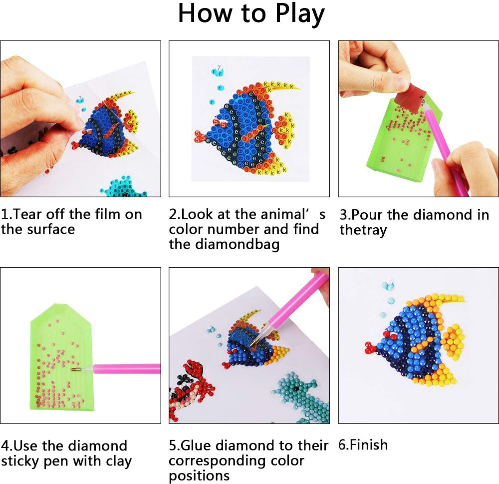 Easy Diamond Painting Stickers - Art Craft 5 Year Old recension och pris