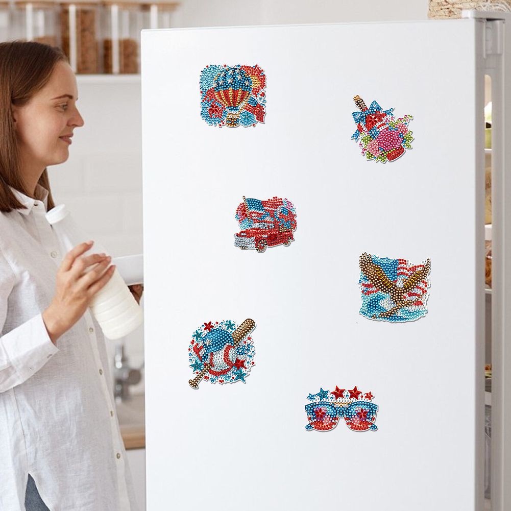 6 Pcs Diamond Art Fridge Magne - Art Craft Magnet recension och pris