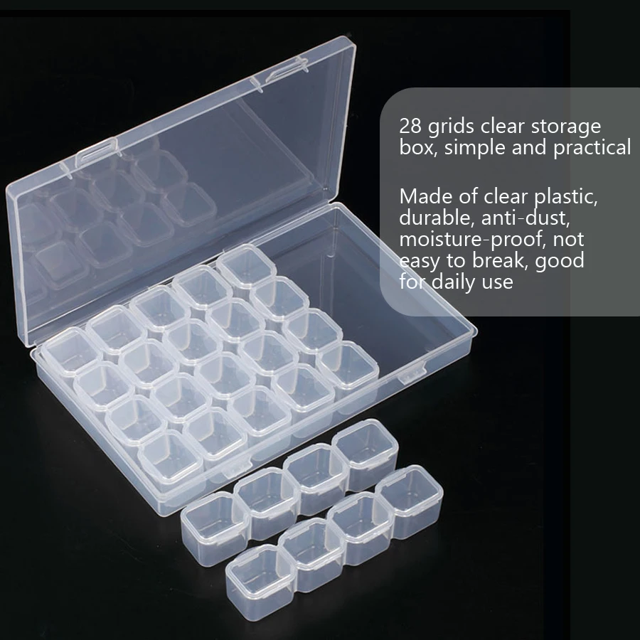 Clear Storage Box 28 Grids Sep - Art Craft Show recension och pris