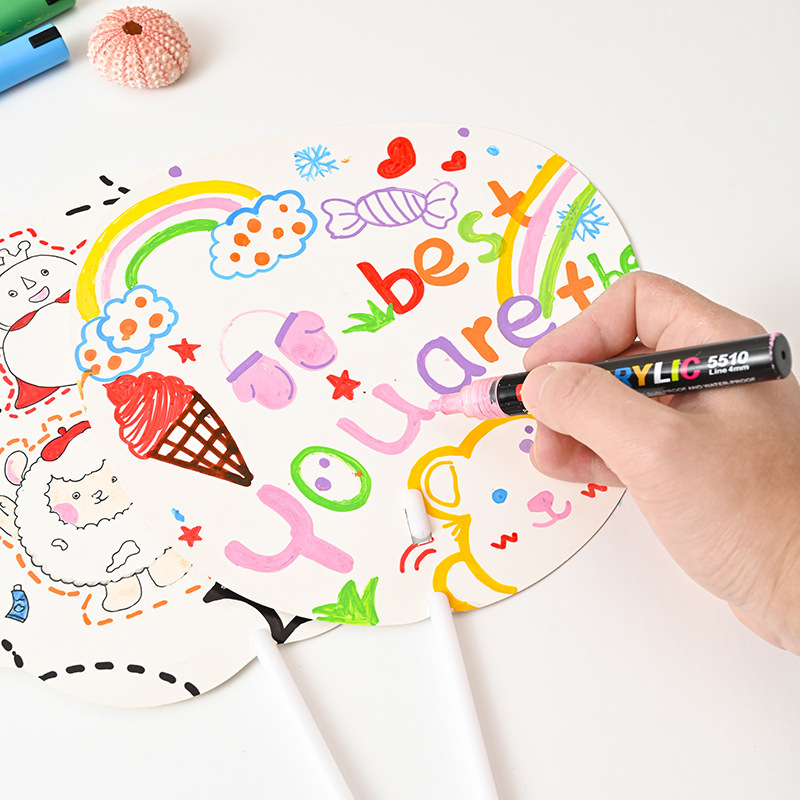 DIY Hand-Painted Fan Paper for - Art Craft For Kindergarten recension och pris