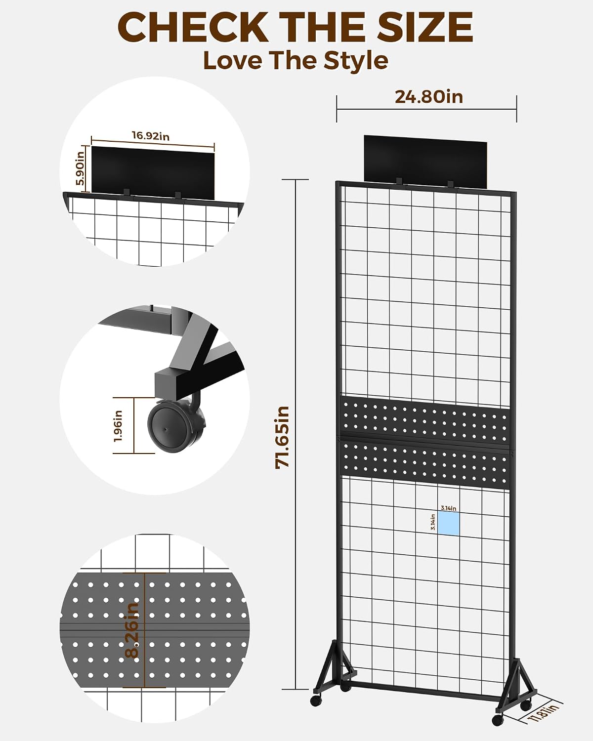 Movable 3-in-1 Gridwall Displa - Art Craft Show recension och pris