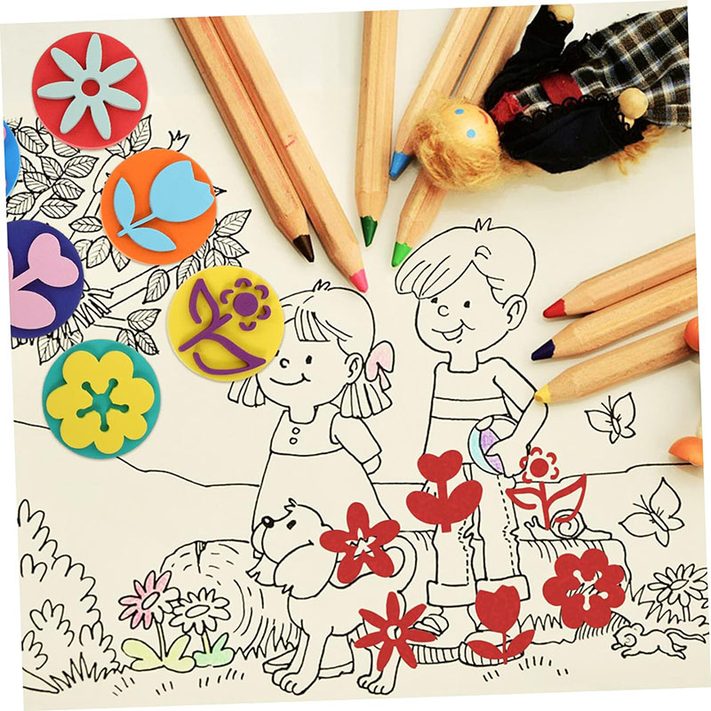 6Pcs/bag Foam Stamps for Paint - Art Craft 3 Year Old recension och pris