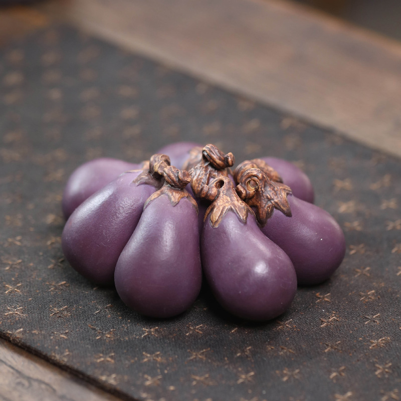 Purple Sand Eggplant Tea Pet H - Art Craft Vegetables recension och pris