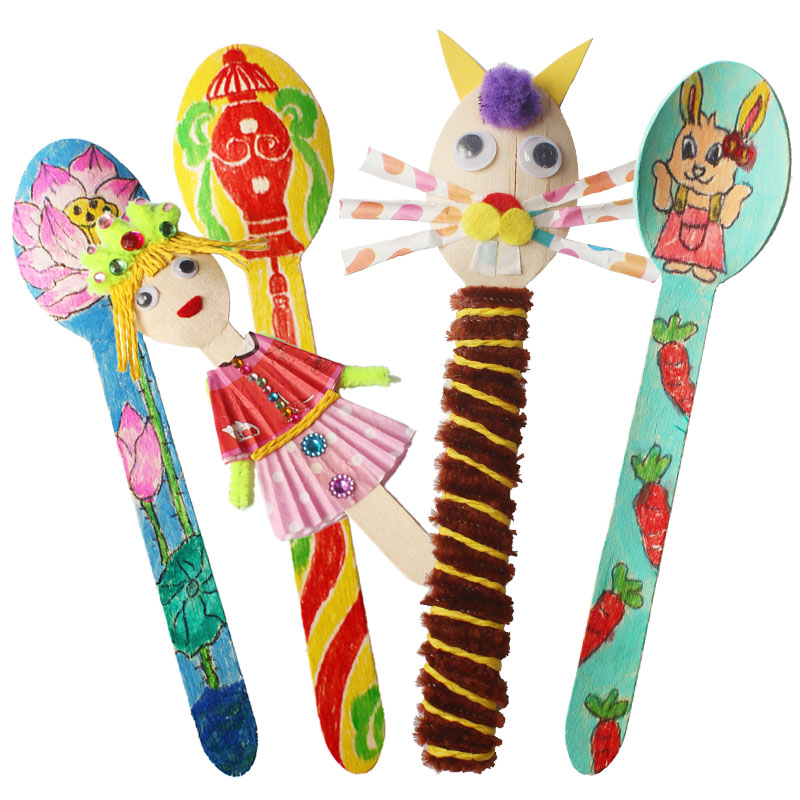 20PCS/LOT.Wood spoon arts and  - Art Craft For Kindergarten recension och pris
