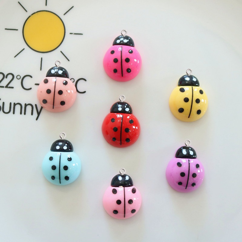 10Pcs Shiny Ladybug Flat Back  - Art Craft Ladybug recension och pris