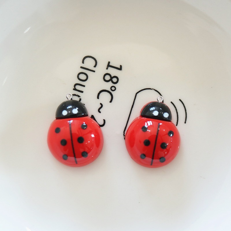 10Pcs Shiny Ladybug Flat Back  - Art Craft Ladybug recension och pris