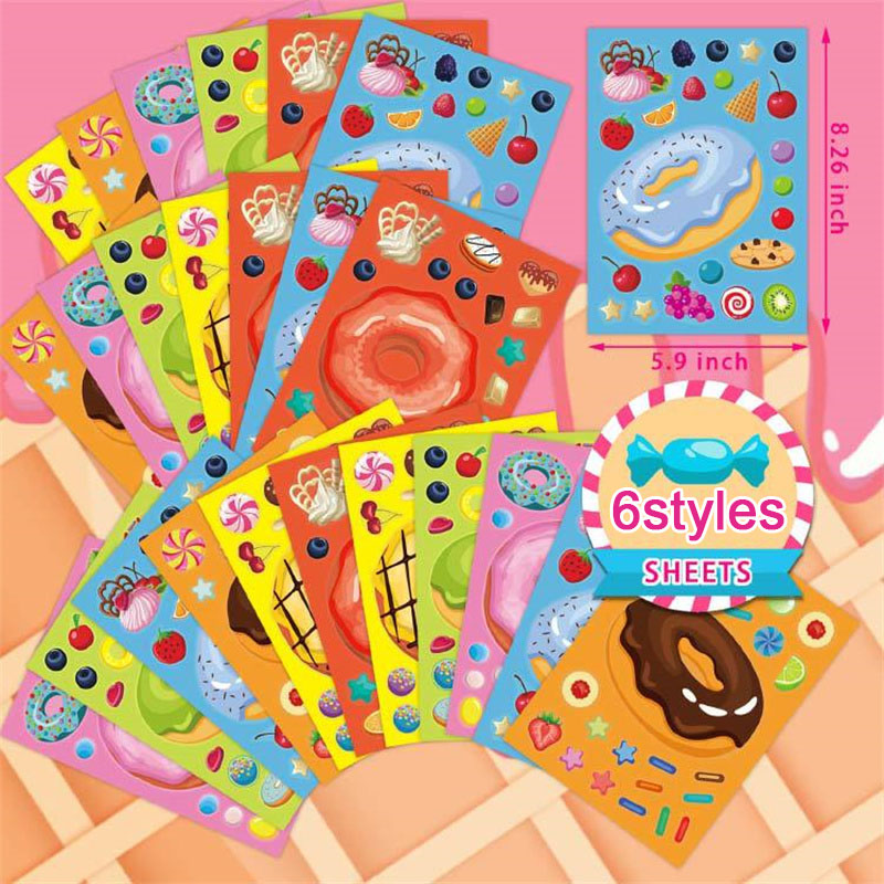 Make a Face Donut Stickers for - Art Craft 5 Year Old recension och pris