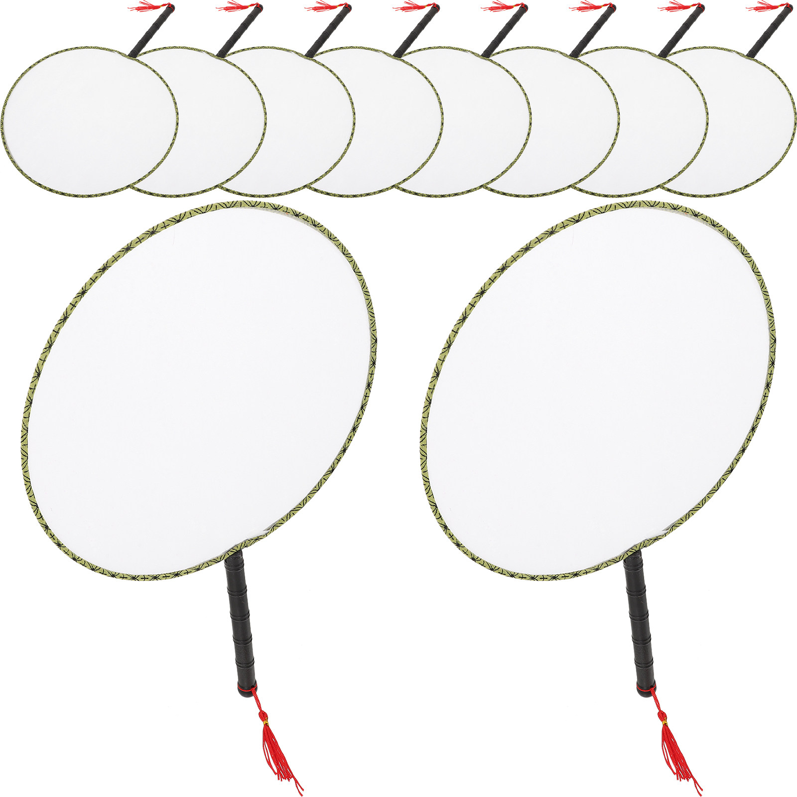 10pcs Painting Fan White Round - Art Craft For Kindergarten recension och pris
